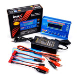 iMAX B6 80W RC Lithium Battery Balance Charger with XT60 and CL RT4 balance leads adapter- Digital RC Balance Charger/Discharger + 15V 6A Adapter