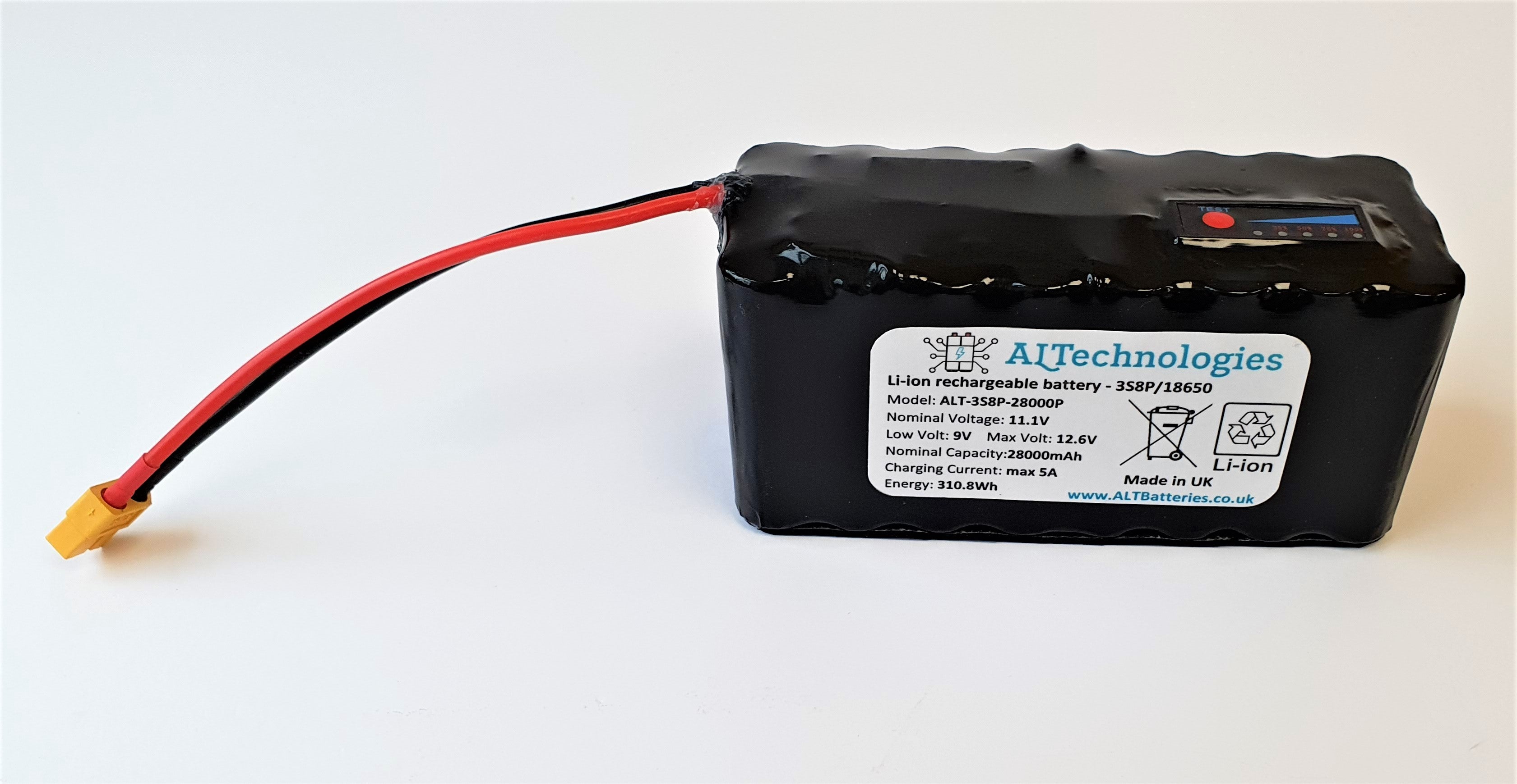 Viper bait boat 12V Liion compatible battery pack , XT60